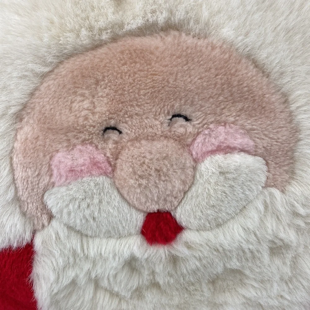VTG Christmas Santa Claus Plush Pillow 14”